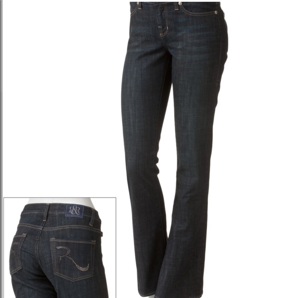 NWOT Rock & Republic Rhinestone Bootcut Jeans